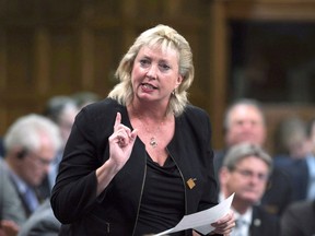 Conservative MP Marilyn Gladu asks a question during Question Period in the House of Commons on Parliament Hill,  Feb. 16  in Ottawa. The Sarnia-Lambton MP's private member's bill to develop a framework on palliative care in Canada was supported Tuesday by a House of Commons committee. It's is scheduled for third reading in the House in April. THE CANADIAN PRESS/Justin Tang