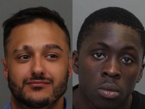 Tristan Cain (left) and Daniel Ofori (right), both 24, are sought as suspects in separate robberies involving victims who responded to Kijiji ads. (PHOTO SUPPLIED BY TORONTO POLICE)