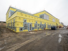 Construction continues on St. Francis of Assisi Catholic School, which will consolidate Holy Family, St. Peter and St. Patrick Catholic elementary schools. (Courtesy Algonquin and Lakeshore Catholic District School Board)