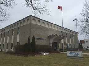 The Colin McGregor Justice Building on Catharine St. St. Thomas police will be moving from the building to their new headquarters near the Timken Centre this spring. (Jennifer Bieman/Times-Journal)