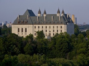 The Supreme Court building is viewed from Parliament Hill. (GETTY)