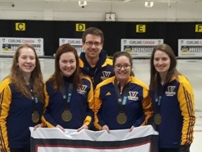 The Laurentian Voyageurs women's curling team won the national university title in Thunder Bay on Wednesday afternoon.