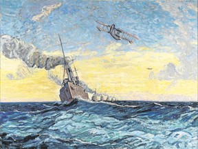 Minesweepers, Halifax, 1919, by Arthur Lismer
