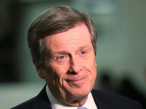 “The 2017 budget provides improvements to the city’s transit and housing infrastructure that will ensure a stronger Toronto,” Toronto Mayor John Tory said. (STAN BEHAL/TORONTO SUN)