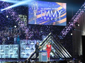 In this April 26, 2015 file photo, Steve Harvey, left, and Tyra Banks appear at the 42nd annual Daytime Emmy Awards in Burbank, Calif. CBS led with 70 nominations overall while its daytime drama "The Young and the Restless" led with 25 nods when nominations were announced Wednesday, March 22, 2017, for the 44th Annual Daytime Emmy awards. The awards ceremony will air April 30. (Photo by Chris Pizzello/Invision/AP, File)