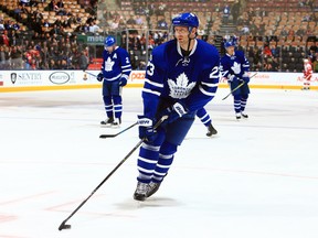 Eric Fehr #23 of the Toronto Maple Leafs (Vaughn Ridley/Getty Images)