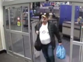 Police have released the image of a suspect in the theft of merchandise in Burlington. (HALTON REGIONAL POLICE)