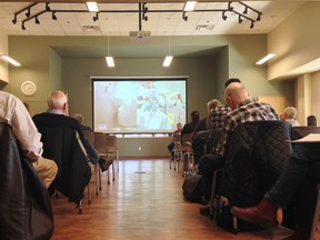 More than 200 people packed into three information sessions Thursday in Glenburnie to find out about goat farming. (Elliot Ferguson/The Whig-Standard)