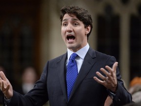 Prime Minister Justin Trudeau answers a question during Question Period in the House of Commons on March 21, 2017. (THE CANADIAN PRESS)