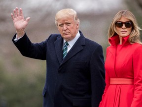 Do U.S. President Donald Trump and first lady Melania Trump sleep in the same bed? Not according to at least one report. (AP/PHOTO)