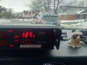 This young driver was caught doing 127 km/h in a 60 km/h in the family car. Car was impounded.