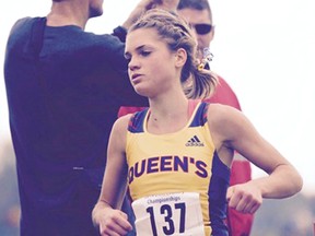 Lucknow's Julie-Anne Staehli is seen competing for Queen's University. She recently completed her varsity career and is looking forward to her athletic, as well as academic, future.