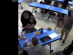 La Crosse’s Central High School posted a video of a student rescue a choking friend by performing the Heimlich manoeuvre. (Facebook)