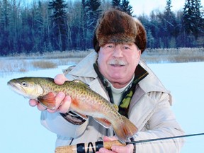 Neil with an Alberta tiger trout