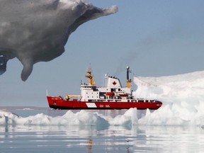 The Canadian Coast Guard icebreaker Henry Larsen, on Allen Bay in the Canadian Arctic in August 2010. An icebreaker like the Henry Larsen will be recruited this year as the vessel for a special sea voyage that will take passengers around Canada’s three ocean coasts to celebrate the country’s 150th anniversary. Travel writer Bob Boughner says passengers will sail from Toronto to Victoria via the Northwest Passage. File photo/Postmedia Network