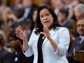 Minister of Justice and Attorney General of Canada Jody Wilson-Raybould responds to a question during question period in the House of Commons on Parliament Hill in Ottawa on Thursday, April 14, 2016. THE CANADIAN PRESS/Sean Kilpatrick