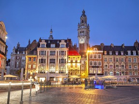 Old buildings on the Grand Place square at the evening, Lille, France. (Getty Images)