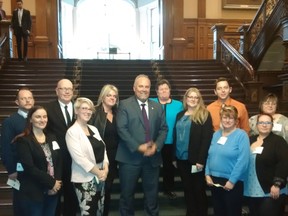 Submitted Photo
Prince Edward-Hastings MPP Todd Smith pictured here at Queen's Parl with realtors from both the Quinte area and Bancroft.