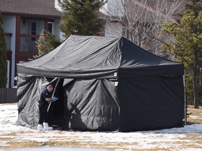 Edmonton Police are investigating a suspicious death at Lorelei Park at 162 Avenue and 103 Street on March 26, 2017. Shaughn Butts/Postmedia