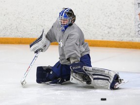 Alex Vendette, of the Sudbury Nickel Capital Wolves, takes part in a practice with teammates at the Gerry McCrory Countryside Sports Complex in Sudbury, Ont. on Saturday March 25, 2017. John Lappa/Sudbury Star/Postmedia Network