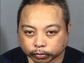 In this handout provided by the Las Vegas Metropolitan Police Department, Rolando Cardenas, 55, poses for his mugshot March 26, 2017. Cardenas is charged with murder and attempted murder in the fatal shooting aboard a bus on the Las Vegas Strip on Saturday. One man was killed and another wounded in the shooting. (Photo by Las Vegas Metropolitan Police Department via Getty Images)