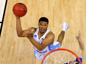 Kennedy Meeks of the North Carolina Tar Heels shoots against the Kentucky Wildcats at FedExForum on March 26, 2017 in Memphis, Tennessee. (Andy Lyons/Getty Images)