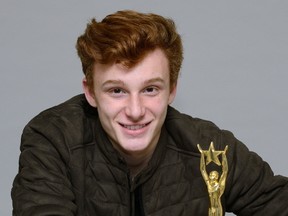 London actor Jackson Martin won a Young Artists Award ? also known as the Youth Oscars ? for his acting in the film Sleeping Giant. He has a small, but powerful role in a new film, Goliath, to be released later this year. (MORRIS LAMONT, The London Free Press)