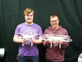 C.H.S.S. students Stuart Perkes and Ryan Edwards-Kiss made a drone video with their communications technology class of the fire damaged buildings on Albert Street; the video provides a birds eye look into the damaged buildings prior to demolition. Only a week later, that video now has 77,000 views.