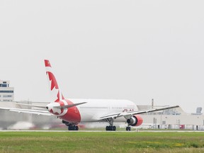 A flight prepares for take off from Montreal's Pierre Elliott Trudeau International Airport. (Handout)