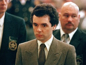 In this September 1987 file photo, serial killer Donald Harvey stands before a judge during sentencing in Cincinnati. (AP Photo/Al Berhman, File)