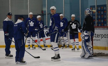 Toronto Maple Leafs Brian Boyle worked out as part of the optional skate in preparation for their final three-game road trip of the season which starts Thursday against the Nashville Predators on Wednesday March 29, 2017. Jack Boland/Toronto Sun/Postmedia Network