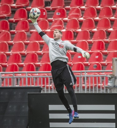 Clint Irwin during training at BMO Field in Toronto, Ont. on Wednesday, March 29, 2017. Craig Robertson/Toronto Sun/Postmedia Network