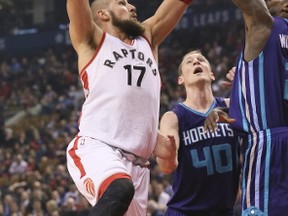 Jonas Valanciunas had one of the best games of his career against Charlotte, but it wasn't enough. Veronica Henri/Postmedia Network