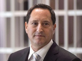 Former Montreal mayor Michael Applebaum leaves the courtroom in Montreal, Monday, September 12, 2016. THE CANADIAN PRESS/Ryan Remiorz