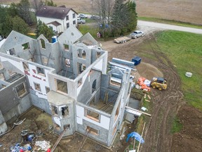 Tilt Wall Ontario of Woodstock is helping to build the first all-concrete home in Oxford County. The walls are cast, insulated, coated with another layer of concrete and tilted into place. (Submitted photo)