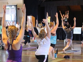 Beginner and experienced yogis alike will come together for Sudbury’s second annual Yogathon for Mental Health on Sunday. (Photo supplied)
