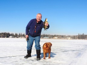 Neil and Penny with a Pigeon Lake walleye