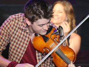Fiddler Jesse Grandmont performs at the Victoria Playhouse Petrolia.