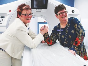 Arm wrestling photo – One of the many activities the Health Services Foundation took part in over the years was an arm wrestling tournament, in which Colleen Sekura defeated Michelle Koebernick. Here, they’re recreating the famous battle.