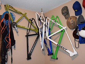 A 26-year-old local man has been arrested by Kingston Police on Thursday March 30 2017 after police discovered a cache of stolen bicycle parts at his residence. Detectives were able to connect the bicycles with a series of thefts dating back to August 2016. Kingston Police Photo