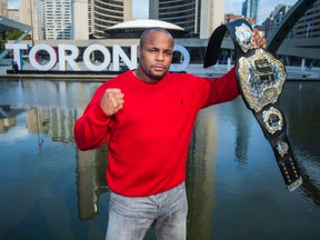 Daniel Cormier, UFC light heavyweight champion, poses for a photo at Nathan Phillips Square in Toronto on Oct. 18, 2016. (Ernest Doroszuk/Toronto Sun)