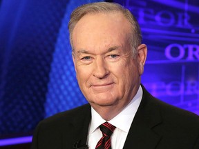 In this Oct. 1, 2015 file photo, Bill O'Reilly of the Fox News Channel program "The O'Reilly Factor," poses for photos in New York.  (AP Photo/Richard Drew, File)