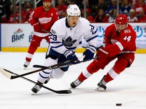 Maple Leafs forward William Nylander was named the NHL’s rookie of the month for March. It’s his second monthly award.(GREGORY SHAMUS/Getty Images)