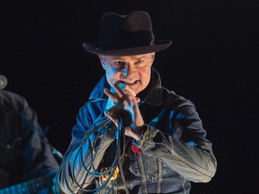 Gord Downie performs his solo project, Secret Path, in Halifax on Nov. 29, 2016. (Andrew Vaughan/The Canadian Press)