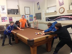 A group of Boys and Girls Club gents play a game of billiards at the club's Lochiel Kiwanis Centre headquarters. The club is hosting a Paint Nite fundraiser to support its numerous youth programs on Saturday, April 22nd.
Handout/Sarnia This Week