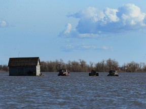 Flooding south of Winnipeg, near Brunkild.