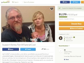 Ken Ferrill's family has set up a Go Fund Me page to help cover funeral costs.