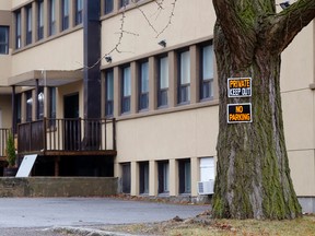 Luke Hendry/The Intelligencer
The Bel Marine Retirement Residence in Belleville remains under an order prohibiting occupancy. Area agencies are now partnering in a new strategy group with the aim of improving local emergency response to housing crises and creating supportive housing units.