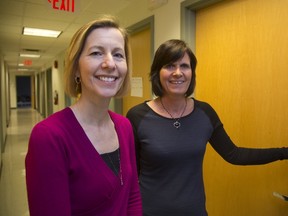 London?s addiction and mental health crisis centre has expanded its youth services. Lori Hassall and Yvonne Lammers show the upper floor of the Huron Street centre where 10 bedrooms for short-term stays will be built. (MIKE HENSEN, The London Free Press)