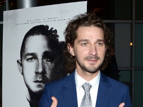 Actor Shia LaBeouf attends the premiere of Lionsgate Premiere's 'Man Down' at ArcLight Hollywood on November 30, 2016 in Hollywood, California. (Photo by Matt Winkelmeyer/Getty Images)